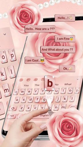 Pink Luxury Rose Keyboard - Image screenshot of android app