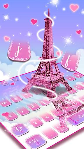 Pink Paris Keyboard Theme - عکس برنامه موبایلی اندروید