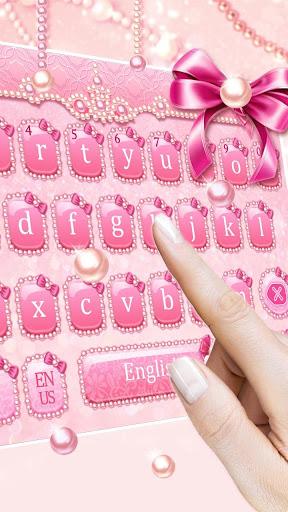 Pink pearl keyboard - عکس برنامه موبایلی اندروید
