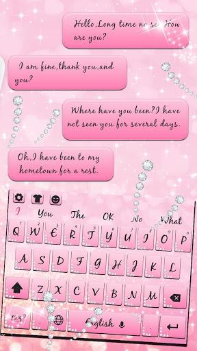 Pink Diamond Love Keyboard - Image screenshot of android app