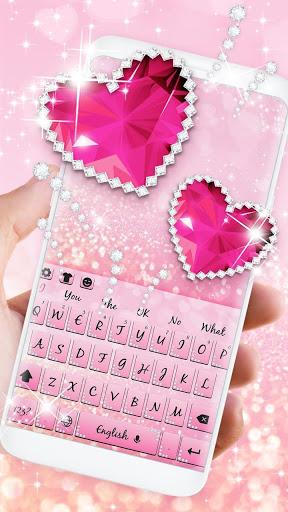 Pink Diamond Love Keyboard - Image screenshot of android app