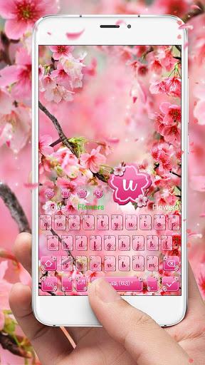 Pink Summer Flower Keyboard - عکس برنامه موبایلی اندروید