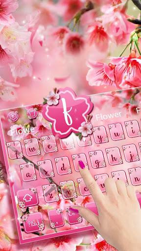 Pink Summer Flower Keyboard - عکس برنامه موبایلی اندروید