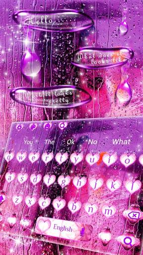 Pink Water Keyboard - Image screenshot of android app