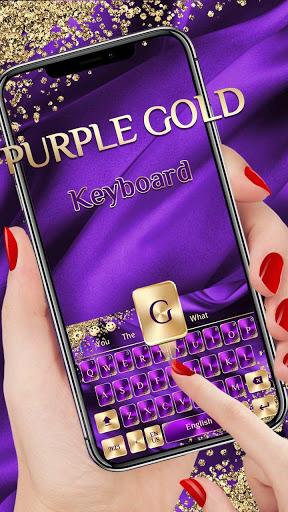 Purple Gold Luxury Keyboard - Image screenshot of android app