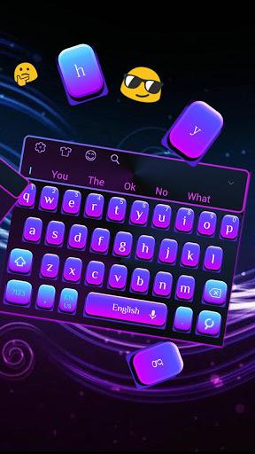 Simple Purple Light Keyboard - Image screenshot of android app