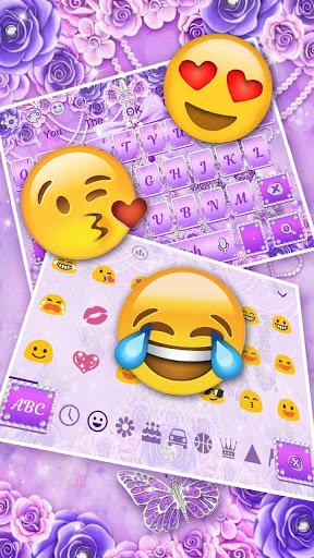 Purple Paris Butterfly Keyboard - عکس برنامه موبایلی اندروید