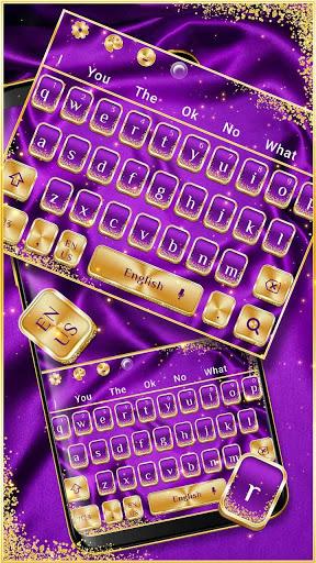 Purple Luxury Silk Keyboard Theme - عکس برنامه موبایلی اندروید