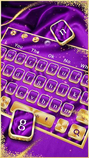 Purple Luxury Silk Keyboard Theme - عکس برنامه موبایلی اندروید