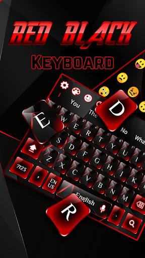 Red Black Glass Keyboard - Image screenshot of android app