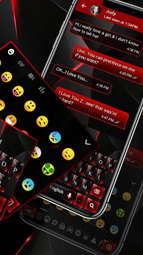 Red Black Glass Keyboard - عکس برنامه موبایلی اندروید