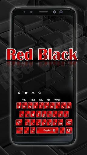 Red Black Keyboard Theme - عکس برنامه موبایلی اندروید