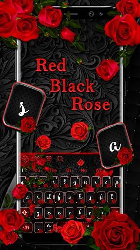 Red Black Rose Keyboard - Image screenshot of android app