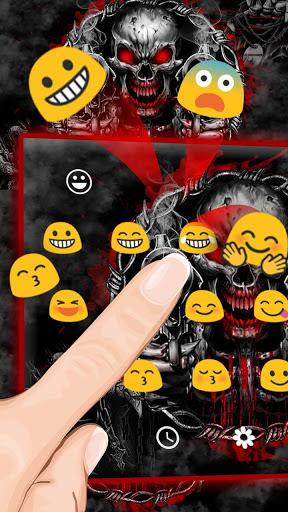 Red Blood Skull Guns Keyboard Theme - عکس برنامه موبایلی اندروید