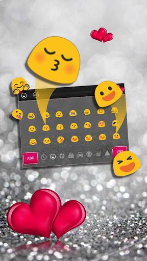 Red Heart Glitter Keyboard - Image screenshot of android app