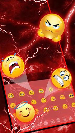 Red Lightning Keyboard Theme - عکس برنامه موبایلی اندروید