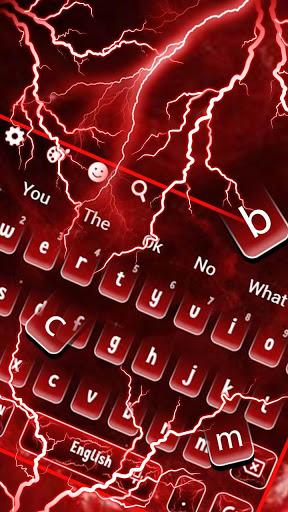 Red Lightning Keyboard Theme - Image screenshot of android app