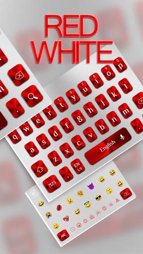 White Red Keyboard - Image screenshot of android app