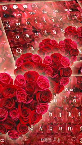 Red Rose Heart Keyboard - Image screenshot of android app