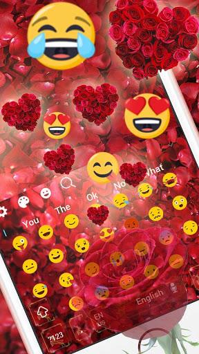 Red Rose Heart Keyboard - Image screenshot of android app