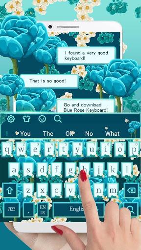 Blue Rose Keyboard Theme - Image screenshot of android app