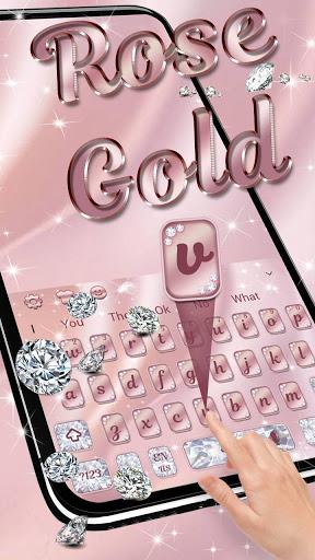 Diamond Rose Gold Keyboard Theme - عکس برنامه موبایلی اندروید