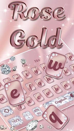 Diamond Rose Gold Keyboard Theme - عکس برنامه موبایلی اندروید