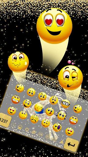 Shiny Star Gold Reindeer Keyboard - عکس برنامه موبایلی اندروید