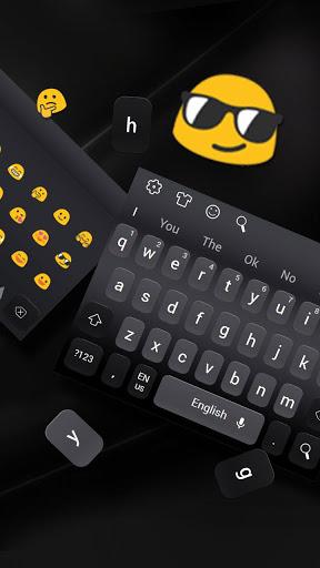 Simple Black Keyboard Theme - عکس برنامه موبایلی اندروید