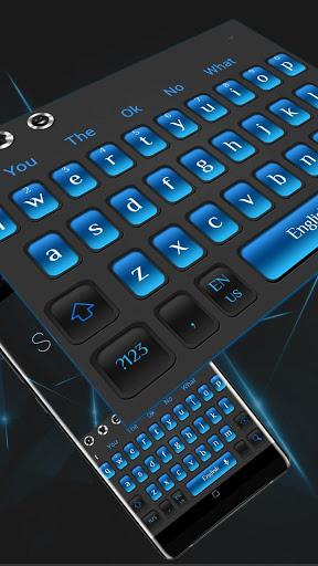 Simple Blue Black Keyboard - عکس برنامه موبایلی اندروید