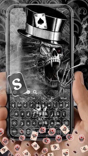 Smoking Web Skull Gravity Keyboard Theme - عکس برنامه موبایلی اندروید