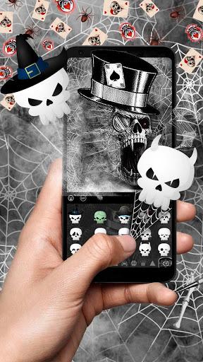 Smoking Web Skull Gravity Keyboard Theme - عکس برنامه موبایلی اندروید