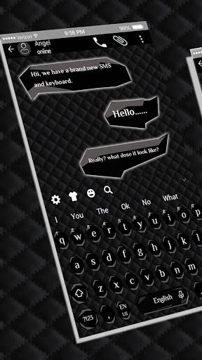 SMS Black Keyboard - Image screenshot of android app