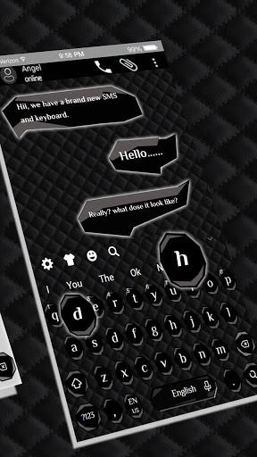 SMS Black Keyboard - Image screenshot of android app
