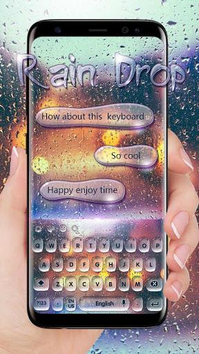 SMS Refreshing Rain Drop keyboard - Image screenshot of android app