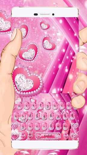 Sparkle Pink Keyboard Theme - Image screenshot of android app