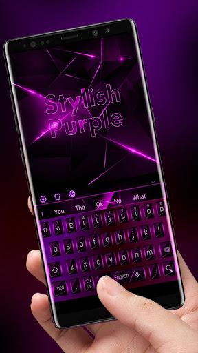 Stylish Black Purple Keyboard - عکس برنامه موبایلی اندروید