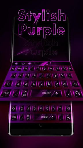 Stylish Black Purple Keyboard - عکس برنامه موبایلی اندروید