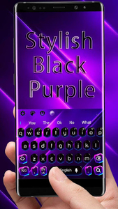Stylish Black Purple Keyboard - عکس برنامه موبایلی اندروید