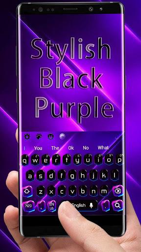 Stylish Black Purple Keyboard - Image screenshot of android app