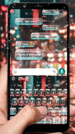 Transparent Water Drop Keyboard Theme - Image screenshot of android app