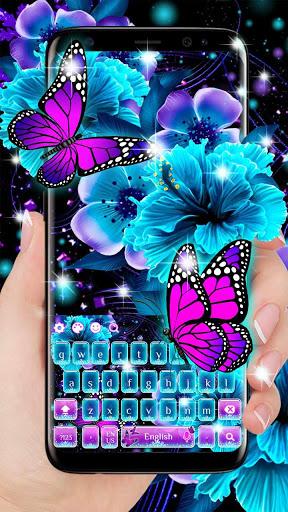 Twinkle Flower Butterfly Keyboard - Image screenshot of android app