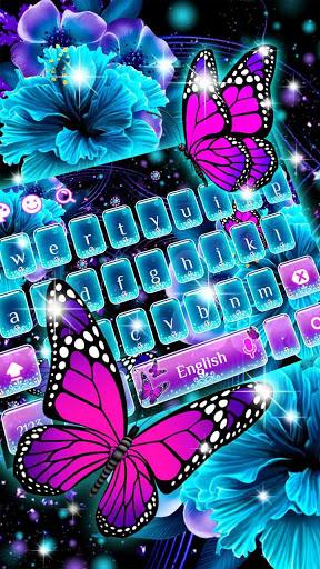 Twinkle Flower Butterfly Keyboard - Image screenshot of android app
