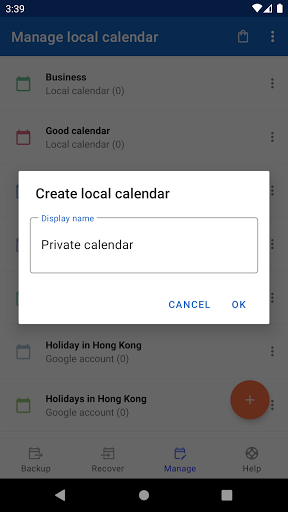 Calendar Backup - عکس برنامه موبایلی اندروید