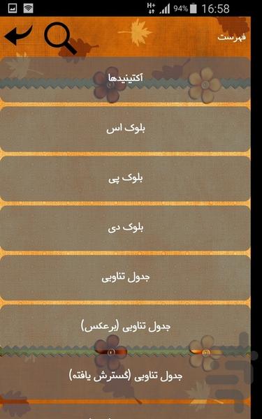 جدول تناوبی - Image screenshot of android app