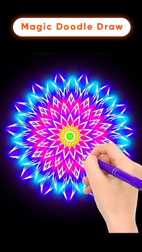 Glow Art : Magic Doodle Draw - Gameplay image of android game