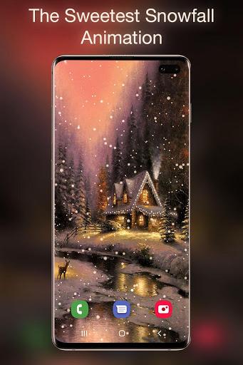 Snowfalling Live Wallpapers - Image screenshot of android app