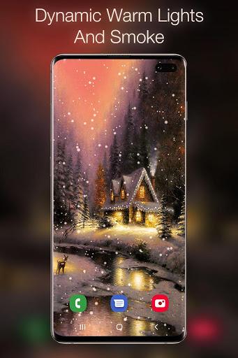 Snowfalling Live Wallpapers - Image screenshot of android app