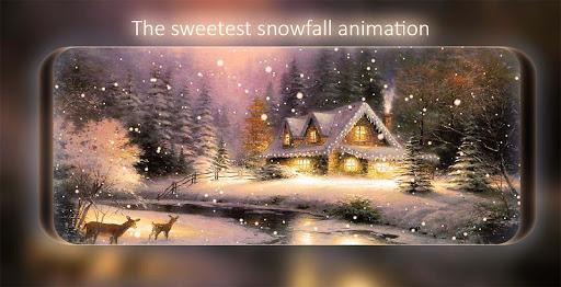 Snowfalling Live Wallpapers - Image screenshot of android app