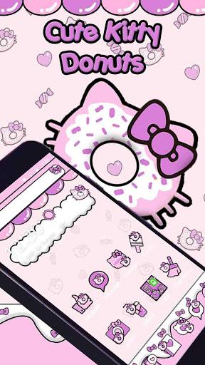 Cute Kitty Donut Theme - عکس برنامه موبایلی اندروید